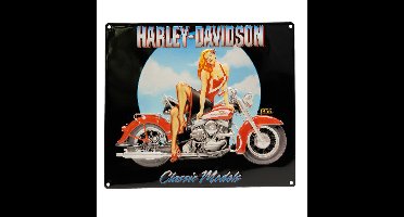 Harley-Davidson Classic Models Metalen Wandbord - 38 x 33cm