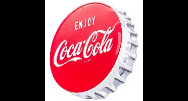 Coca-Cola Flessendop XXL Metalen Wandbord 84 x 90 cm - Relief