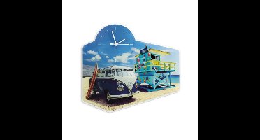 VW Volkswagen T1 BUS Muur Klok - ACRYLIC/BEACHLIFE