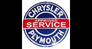Chrysler Plymouth Approved Service Emaille Bord - 50 cm ø