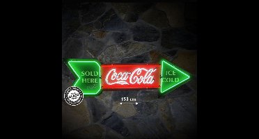 Coca-Cola Pijl Neon Verlichting XL 153 x 51 cm - Rood, Groen, Wit