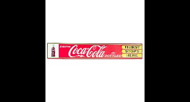 Metalen Straatnaambord Coca-Cola "Thirst Stops Here" - 91 x 15 cm