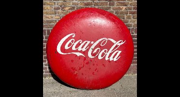 Coca-Cola Metalen Button Ø120 cm - Origineel