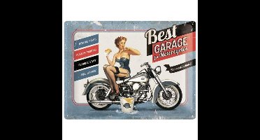 Best Garage For Motorcycles Metalen Bord - 30 x 40 cm