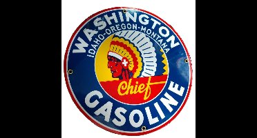 Washington Gasoline Emaille Bord - 30 cm ø