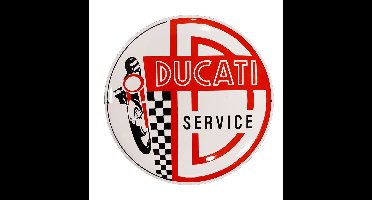 Ducati Service Rond Emaille Bord - Ø40cm