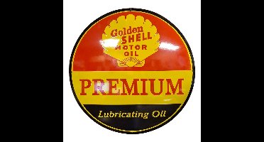 Golden Shell Premium Motor Oil Emaille Bord - Ø50cm