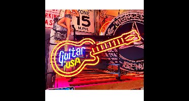 Guitar USA Neon Verlichting 74 x 43 cm