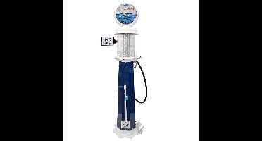 American Harbor Gasolene 6 Gallon Benzinepomp - Wit & Blauw - Reproductie