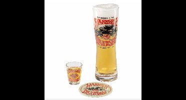 Harley-Davidson 1970s Racer Pilsner & Shot Glazen Cadeau Set