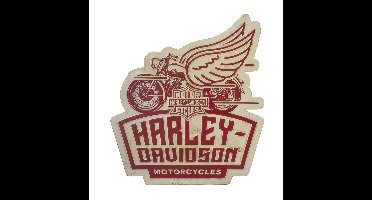 Harley-Davidson Winged Motorcycle Metalen Bord