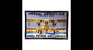 Imperial Airways Shell Petrol Emaille Bord - 38 x 25cm