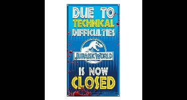 Jurassic World: Ride Closed Metalen Bord