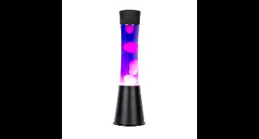 Fisura Lava Lamp - Zwart Met Paarse Vloeistof En Witte Lava
