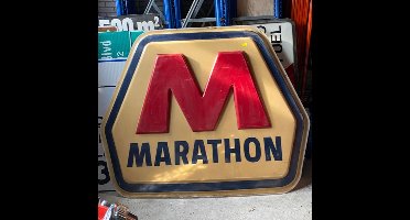 Marathon Gasoline Originele Lichtbakplaat Face 230 x 190 cm