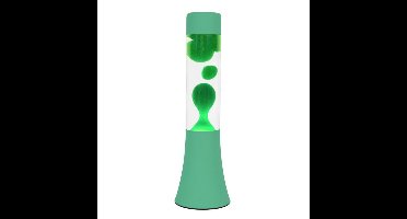 Fisura Lava Lamp Mini - Groene Basis Met Transparante Vloeistof En Groene Lava
