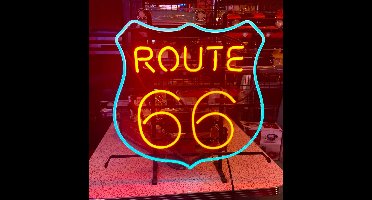 Neon Route 66 55 x 57 cm
