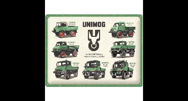 Metalen Bord 30 x 40 cm Mercedes Daimler Truck - Unimog Modelgrafiek