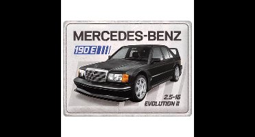 Metalen Bord Mercedes-Benz - 190 E 2.5-16 Evolution II 30 x 40cm