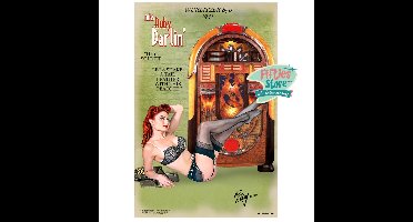 Wurlitzer 850 Jukebox Pin-Up Miss Ruby Darlin Zwaar Metalen Bord 44,5 x 29 cm