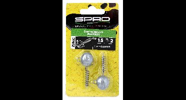 Spro Zinc Screw-In Jigheads 15 gr 2st.