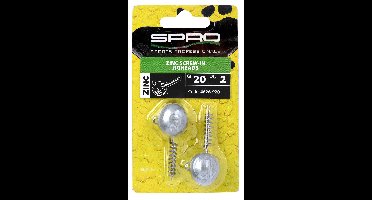 Spro Zinc Screw-In Jigheads 20 gr 2st.