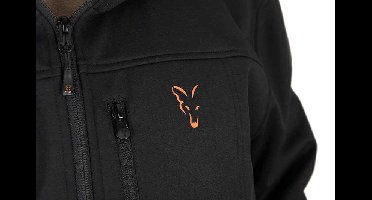 Fox Collection Soft Shell Jacket Black & Orange Large