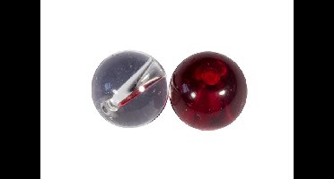 Fox Rage Strike Point 6mm Clear And Red Glass Beads 10st.