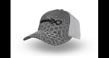 Matrix Hex Print Baseball Cap Grey