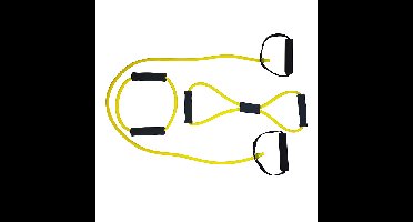 Tunturi Tubing met Handvatten | Resistance tube | Licht Geel