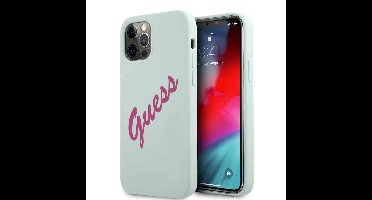 GUESS Silicone Vintage Telefooncase iPhone 12 Pro Max - Mint Groen