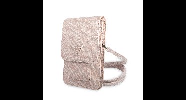 Guess PU 4G Triangle Universeel telefoontasje - Roze
