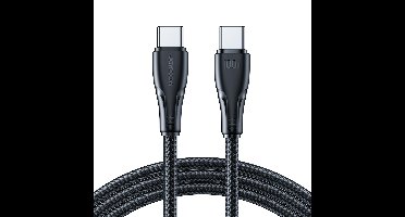Joyroom 100W Nylon USB-C oplaadkabel 1.2m Snellader - Zwart