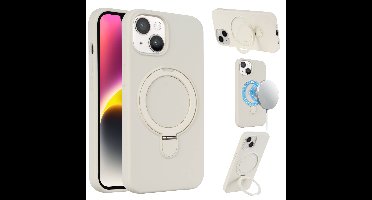 Magnetisch siliconen hoesje iPhone 14 Plus - Beige