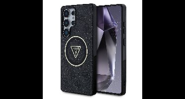 Guess IML 4G Glitter en Triangle Logo met MagSafe Samsung Galaxy S25 Ultra - Grijs