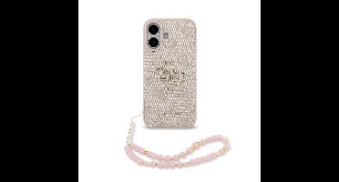 Guess 4G Metal Logo iPhone 17 hoesje - Met Polskoord - Roze