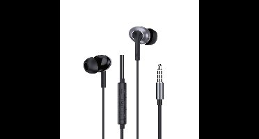 WiWU EB317 3.5mm Bedrade Oordopjes 1.2m - Zwart
