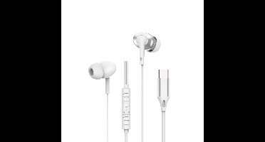 WiWU EB318 USB-C Oordopjes met Microfoon - Wit