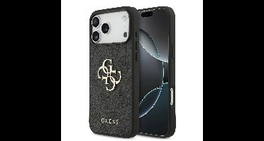 Guess PU 4G Metal Logo Hoesje iPhone 17 Pro Max - Grijs