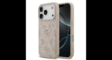 Guess PU Leather 4G MagSafe Hoesje iPhone 17 Pro - Roze