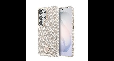 Guess PU Leather 4G Strass Triangle Magnetisch Hoesje Samsung Galaxy S26 Ultra - Roze