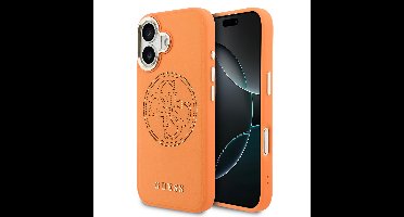 Guess PU Perforated 4G Logo MagSafe Hoesje iPhone 17 - Oranje