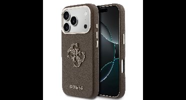 Guess PU Resin Logo Hoesje iPhone 17 Pro - Bruin