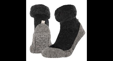 Apollo Huisslof wol anti-slip antraciet 41/42