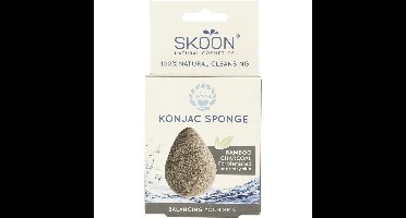 Skoon Konjac spons bamboo charcoal bio
