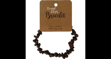 Steengoed Splitarmband tijgeroog rood