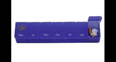 Able 2 Pillendoos 1 week transparant blauw