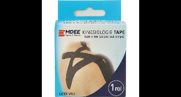 Emdee Kinesio tape zwart pre cut