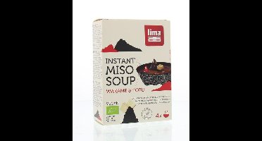 Lima Instant miso soep wakame tofu 4 x 10 gram bio