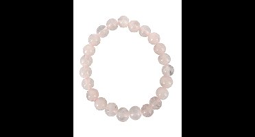 Ruben Robijn Kralenarmband roze kwarts 8mm